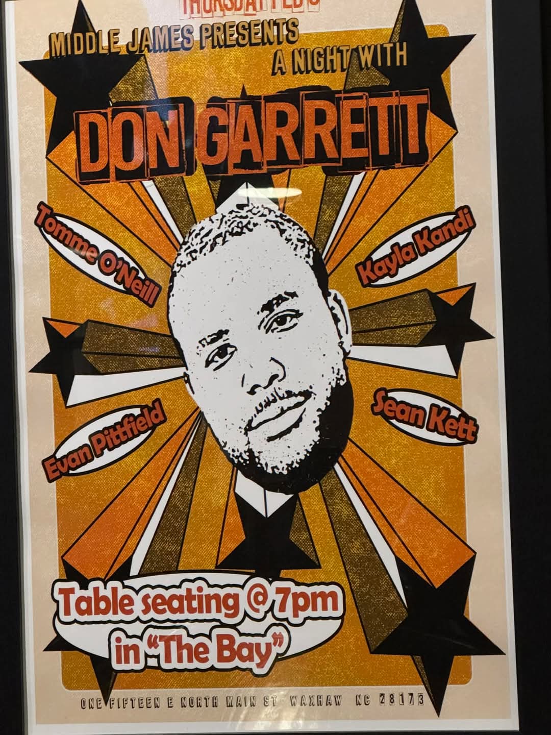 Middle James Brewing Show Flyer